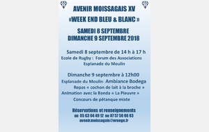 WEEKEND BLEU ET BLANC 2018