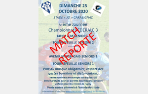 Match Contre Tournefeuille reporté