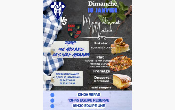 Inscriptions pour le repas du 18 janvier ! Attention , places limitées