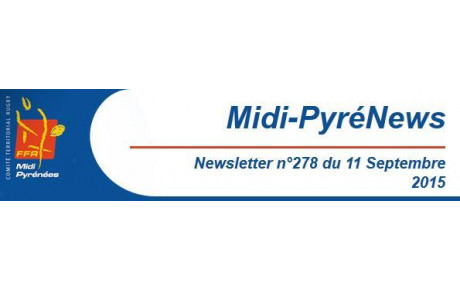 La Newsletter du comité Midi Pyrénées de rugby