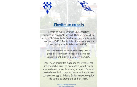 STAGE de l'école de RUGBY