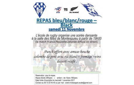 REPAS de l'ECOLE de RUGBY