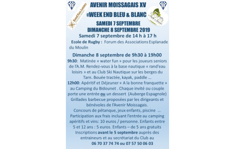 WEEKEND BLEU ET BLANC 2019